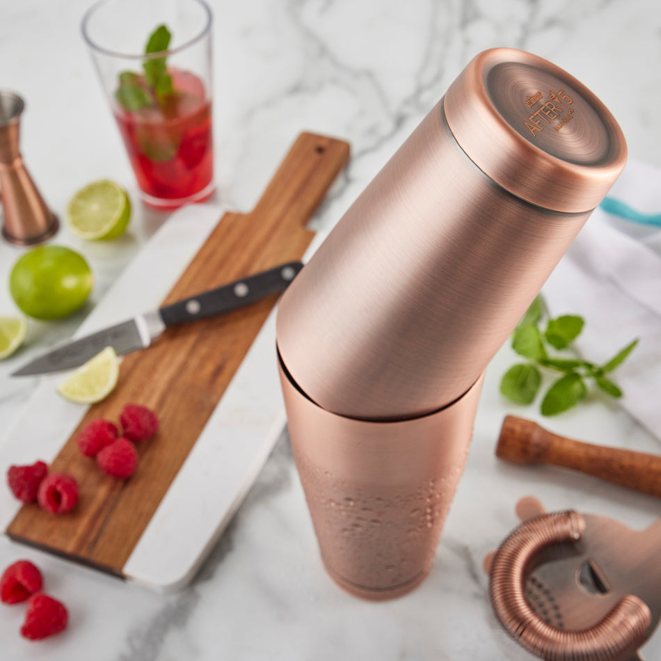 Winco BASK-28AC 28 Oz After 5 Shaker Cup Stainless Steel Antique Copper Finish