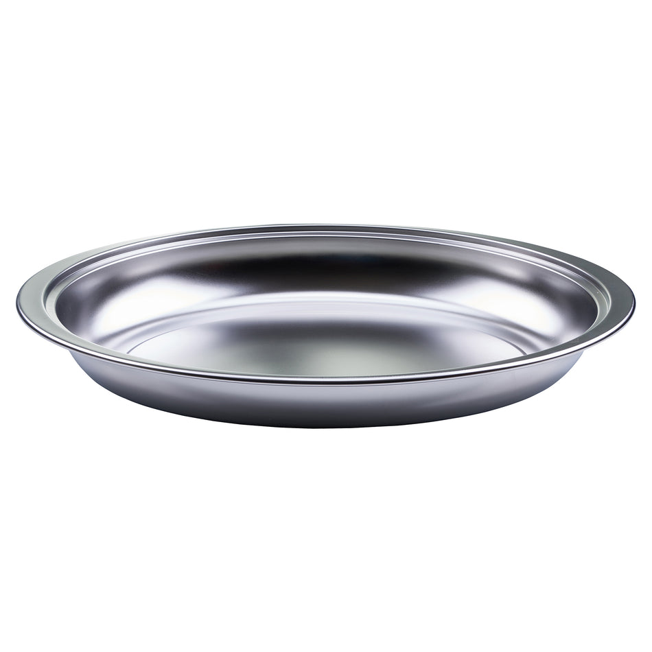 Winco 603-FP 8 Quarts Oval Chafer Food Pan with Stainless Steel Finish