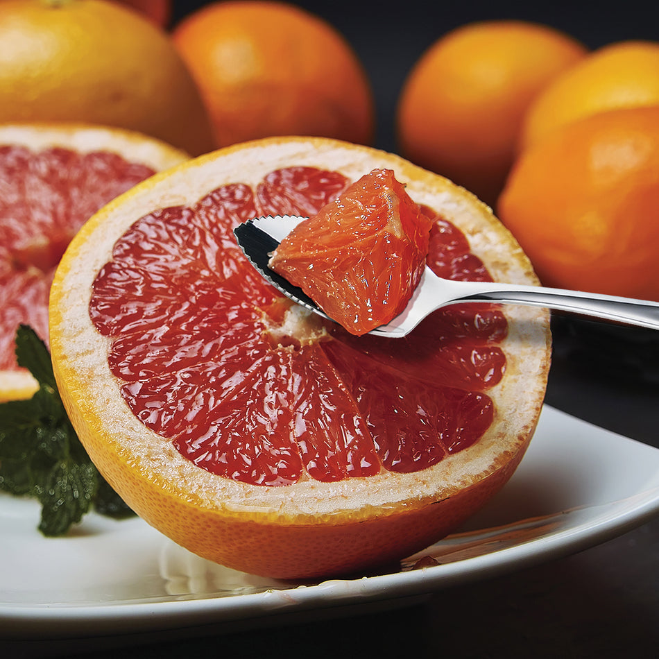 Winco SRS-6 6-1/4 Inch Serrated Edge Grapefruit Spoon Heavy Weight Stainless Steel