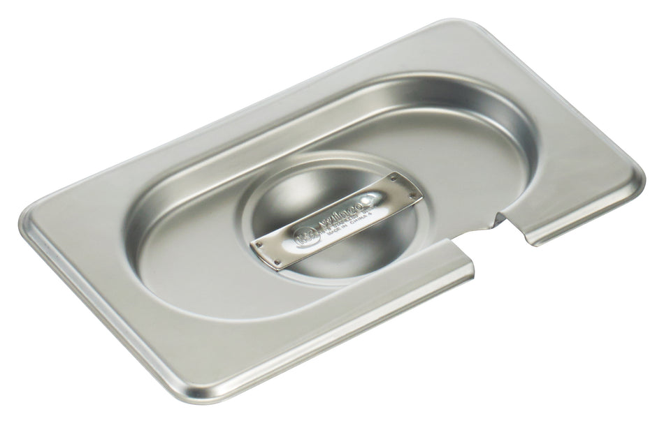 Winco SPCN-GN 1/9 GN Slotted Steam Table Pan Cover Stainless Steel with Handle