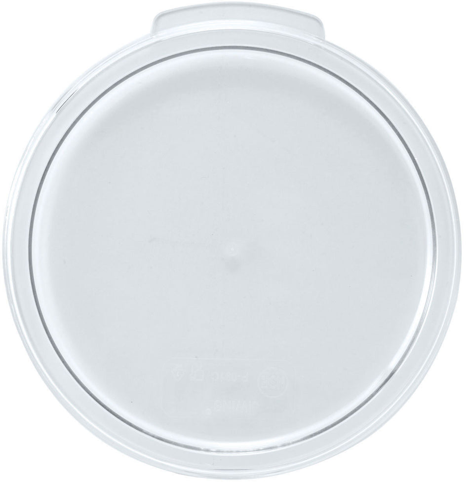 Winco PTRC-68C 9 Inch Translucent Round Cover for 6 to 8 Quart Containers