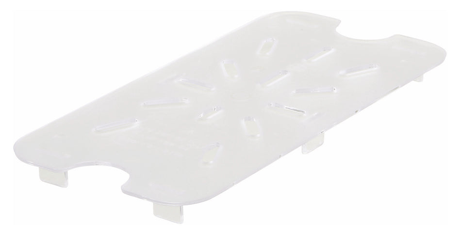 Winco SP74DS 8-1/4 Inch Polycarbonate Drain Shelf for 1/4 Size Food Pan