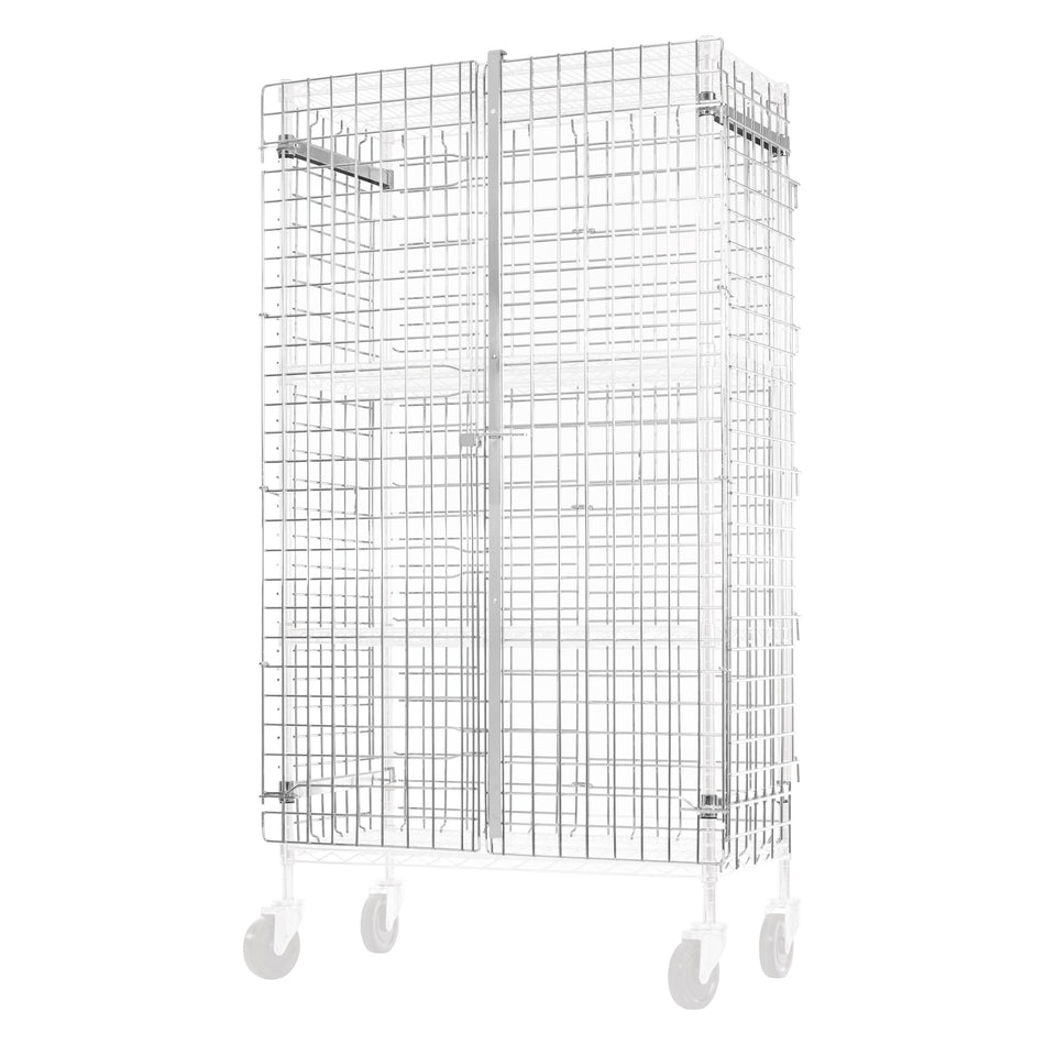Winco VCG-2448 48 Inch Wire Security Cage Chrome Plated NSF Approved