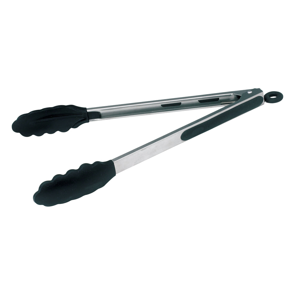 Winco UTS-12K 12 Inch Utility Tongs Locking Clip with Non-Slip Silicone Tips