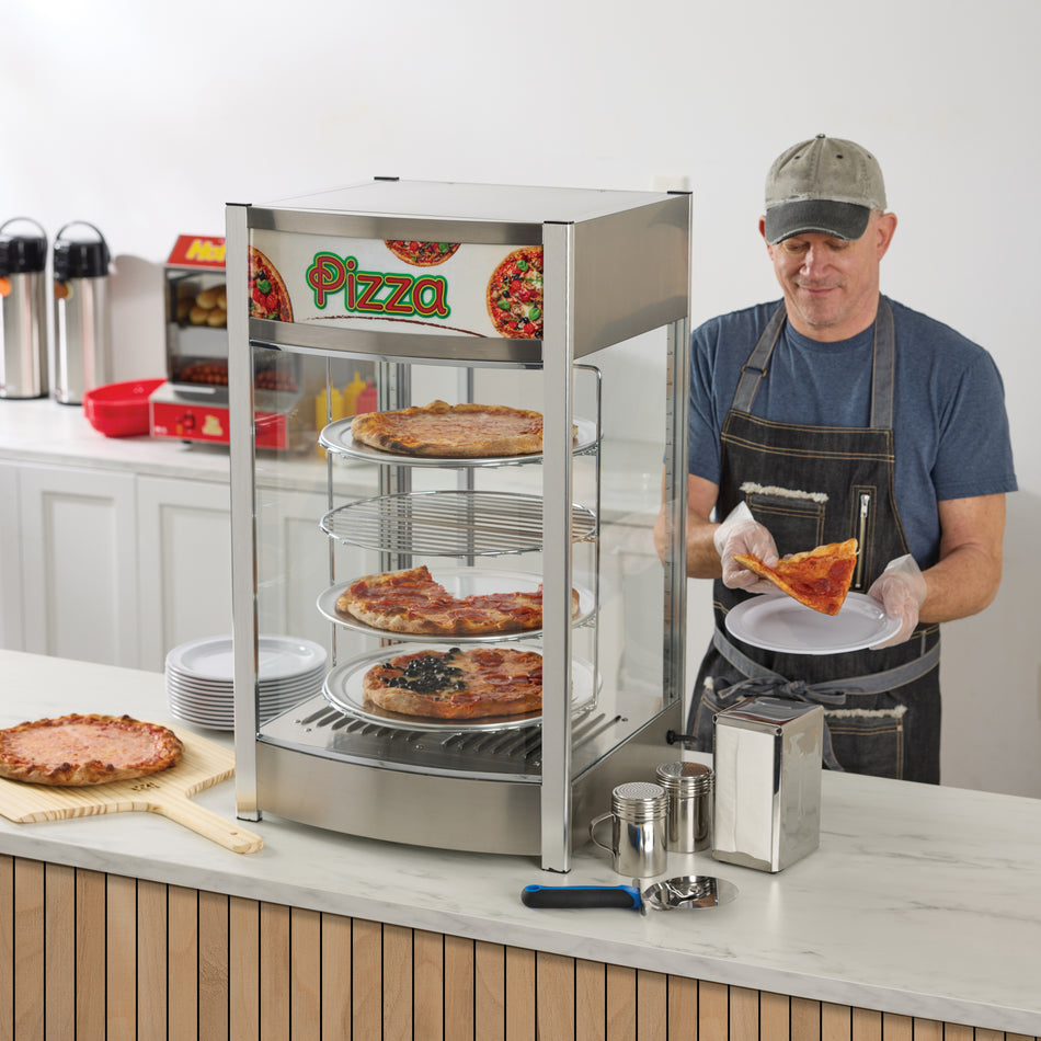 Winco EDM-P58 15 Inch Wire Pizza Rack with Chrome-plated Finish