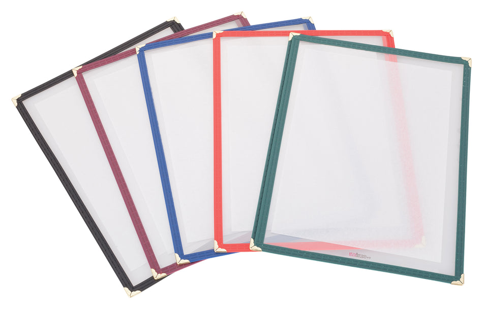 Winco PMC-9K 9-3/8 Inch Menu Cover Plastic Single with Double Stitched Edging