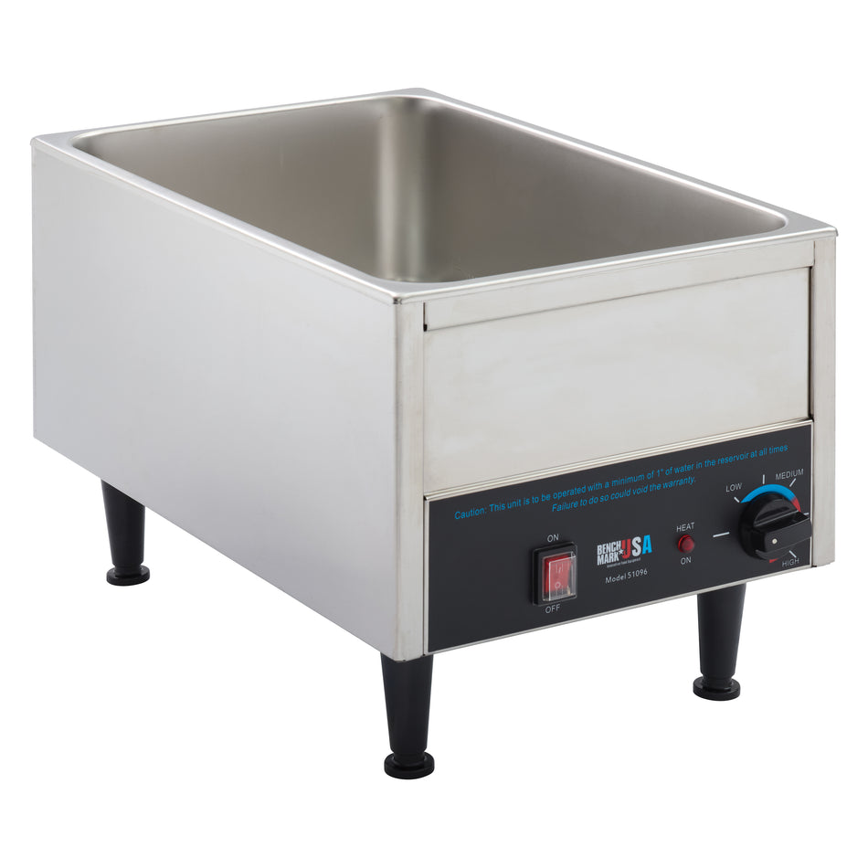 Winco 51096 13 Inch Adjustable Thermostat Food Warmer Electric Stainless Steel
