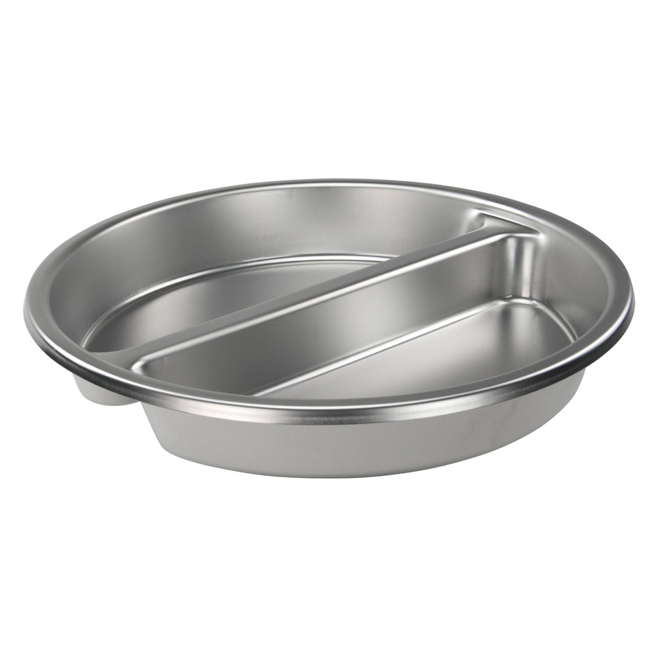 Winco SPFD-2R 6 Quart Divided Round Chafer Food Pan Stainless Steel