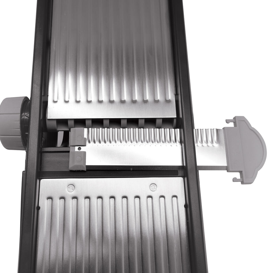 Winco MDL-4P 14-5/8 Inch Mandoline Slicer Set with Reversible Blade and Handguard