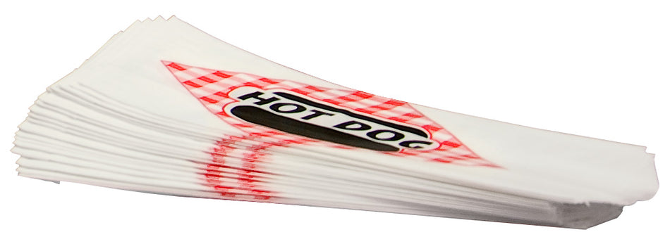 Winco 68001CS 10 Inch Paper Benchmark Hotdog Bags 5000 Bags Per Case