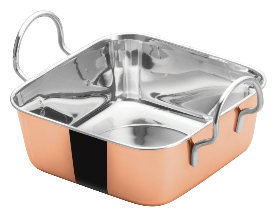 Winco DDSB-201C 13 Oz Square Mini Roasting Pan Copper-plated