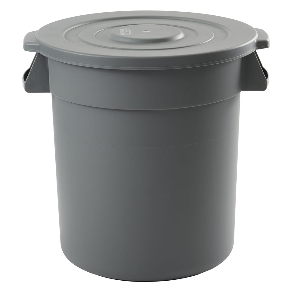 Winco PTCL-10G 17 Inch White Trash Receptacle Lid HDPE with Flat Style