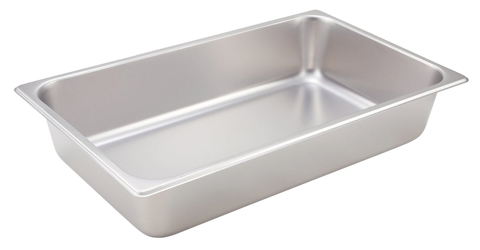 Winco SPF4 20-3/4 Inch Stainless Steel Steam Table Pan 25 Gauge with Straight Sides