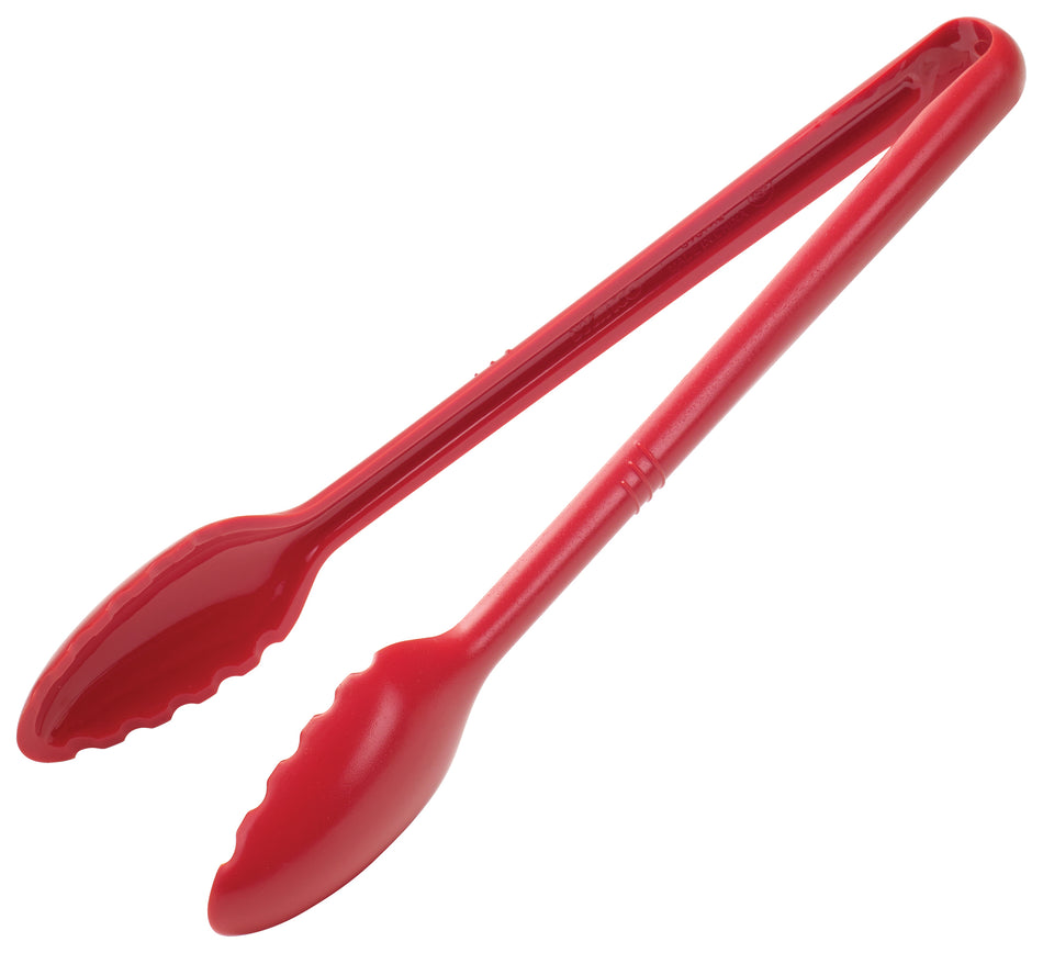 Winco CVST-12R 12 Inch Serving Tong Heat Resistant Polycarbonate Red