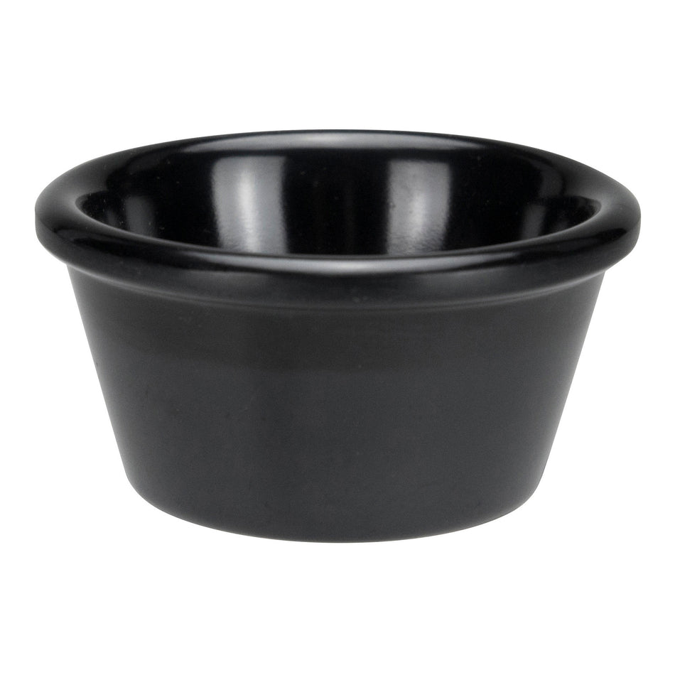 Winco RP-4K 4 Oz Ramekin Plain Break-Resistant Melamine Black