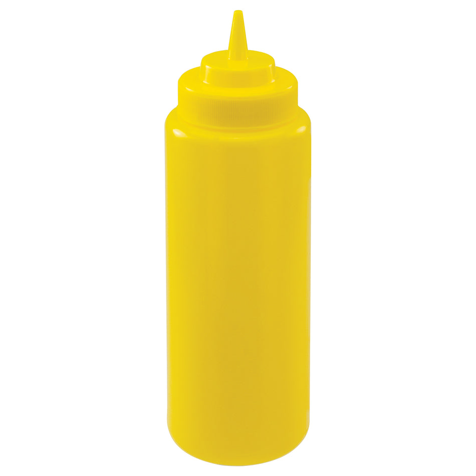Winco PSW-32Y 32 Oz Squeeze Bottle BPA Free Single Tip Yellow Plastic