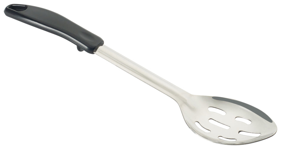 Winco BHSP-13 13 Inch Slotted Basting Spoon Stainless Steel Black Polypropylene Handle