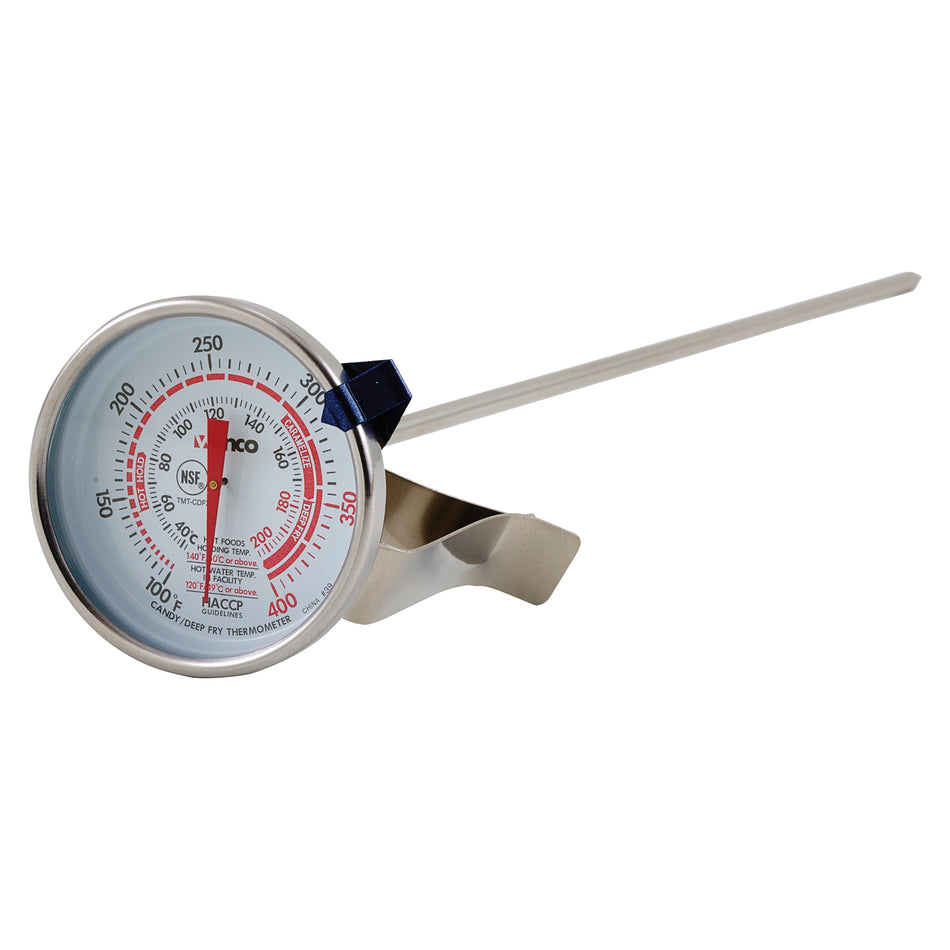 Winco TMT-CDF3 12 Inch Candy Deep Fry Thermometer with Stem Pot Clip