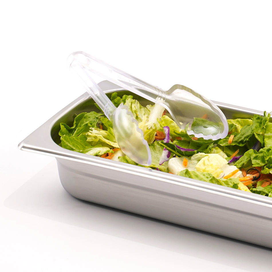 Winco CVST-6C 6 Inch Serving Tong Heat Resistant Polycarbonate Clear NSF