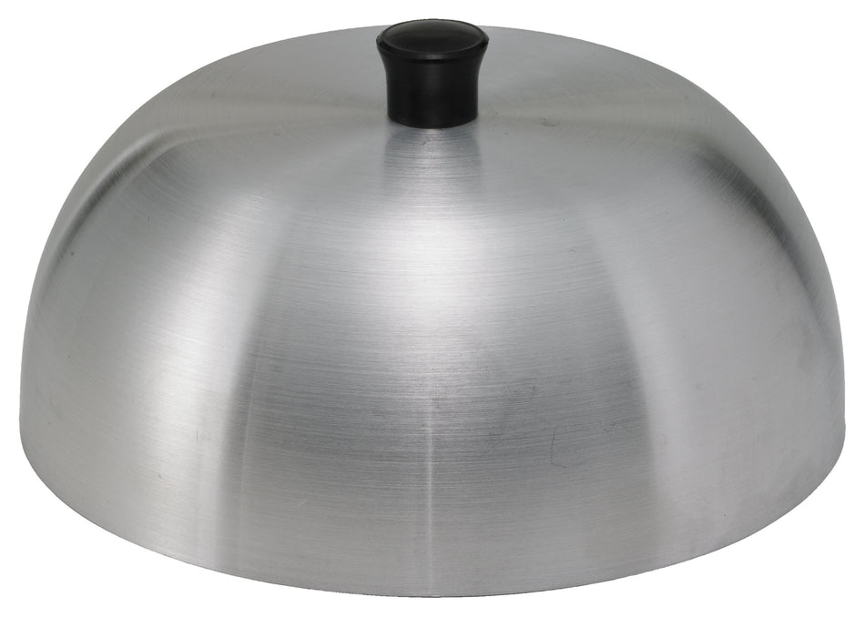 Winco AHC-6 6 Inch Diameter Grill Basting Cover Dome Aluminum with Black Knob