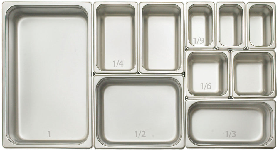Winco SPJL-306 12-3/4 Inch Steam Table Pan 25 Gauge Anti-Jamming Stainless Steel