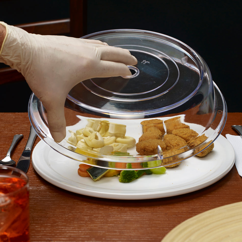 Winco PPCR-9 9 Inch Diameter Clear Plate Cover Round Stackable Polycarbonate