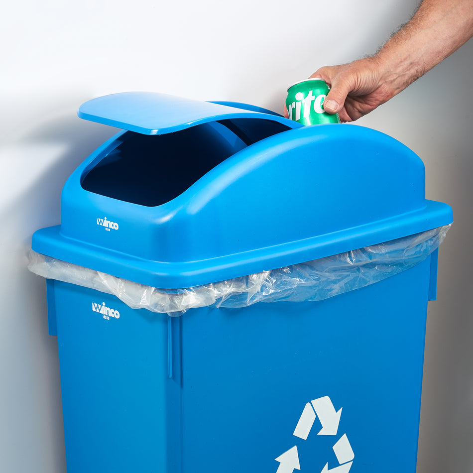 Winco PTCL-23L Cover for PTC-23L Swing Lid Impact-Resistant Polypropylene Blue