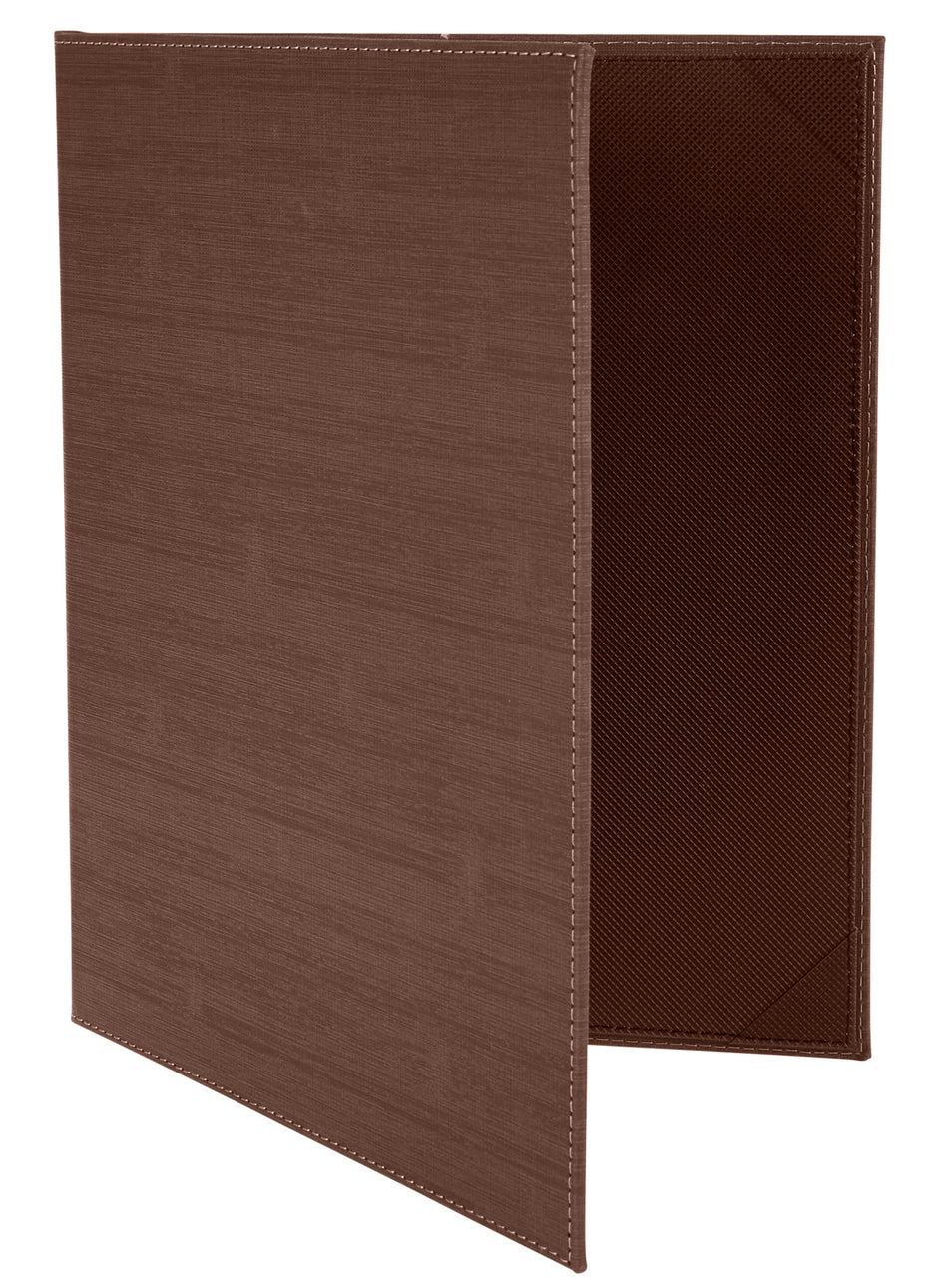 Winco LMD-814BN Legal Size Double Menu Cover Leather-like Brown