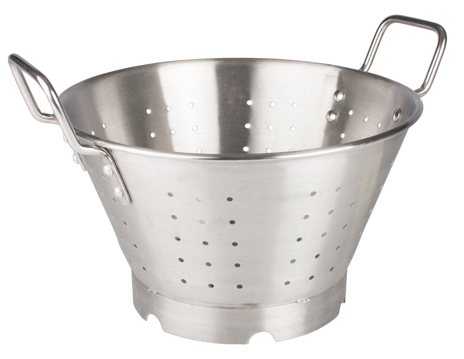 Winco SLO-11 11 Quart Round Colander 15 Inch Diameter Heavy Duty Stainless Steel