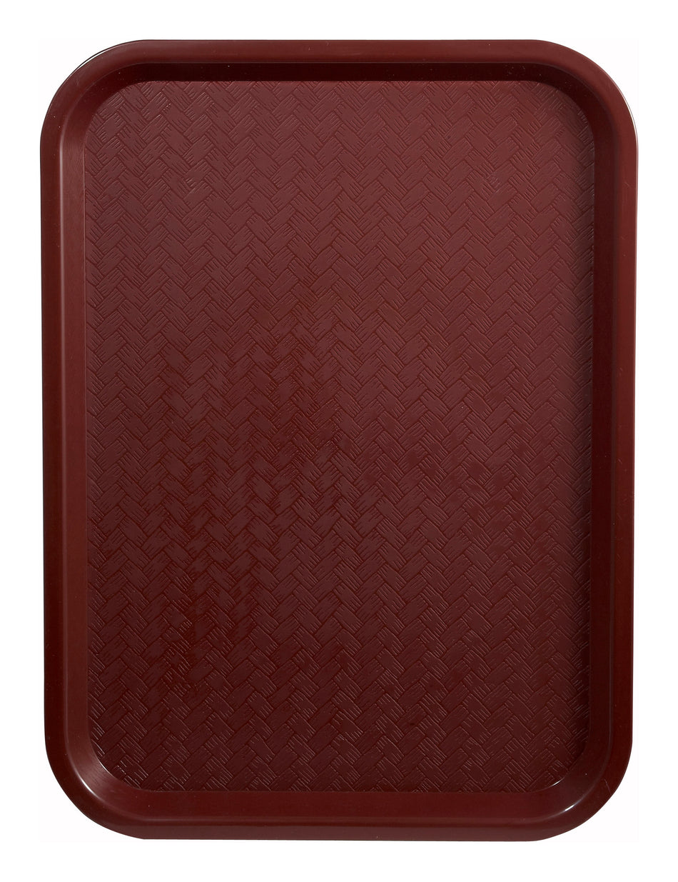 Winco FFT-1418U 14 Inch Fast Food Tray BPA Free Polypropylene Burgundy