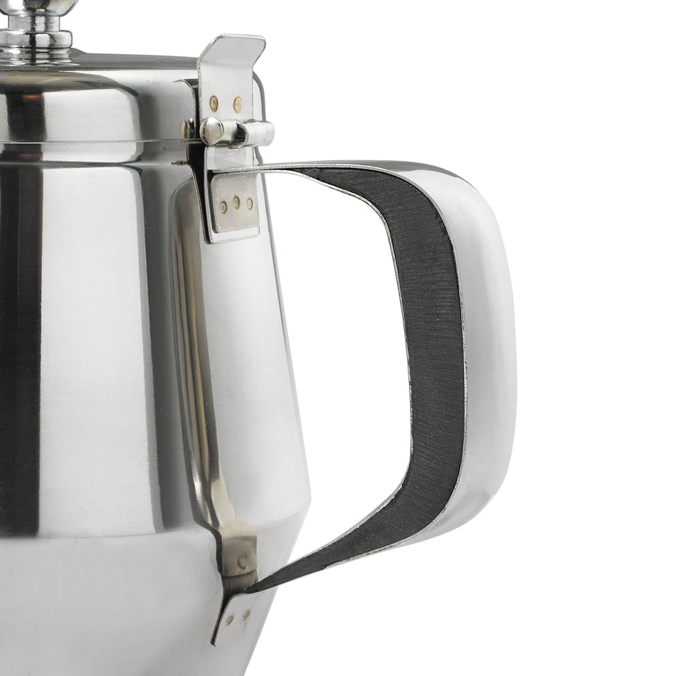 Winco JB2920 20 Oz Gooseneck Teapot Bakelite Handle Mirror Finish Stainless Steel