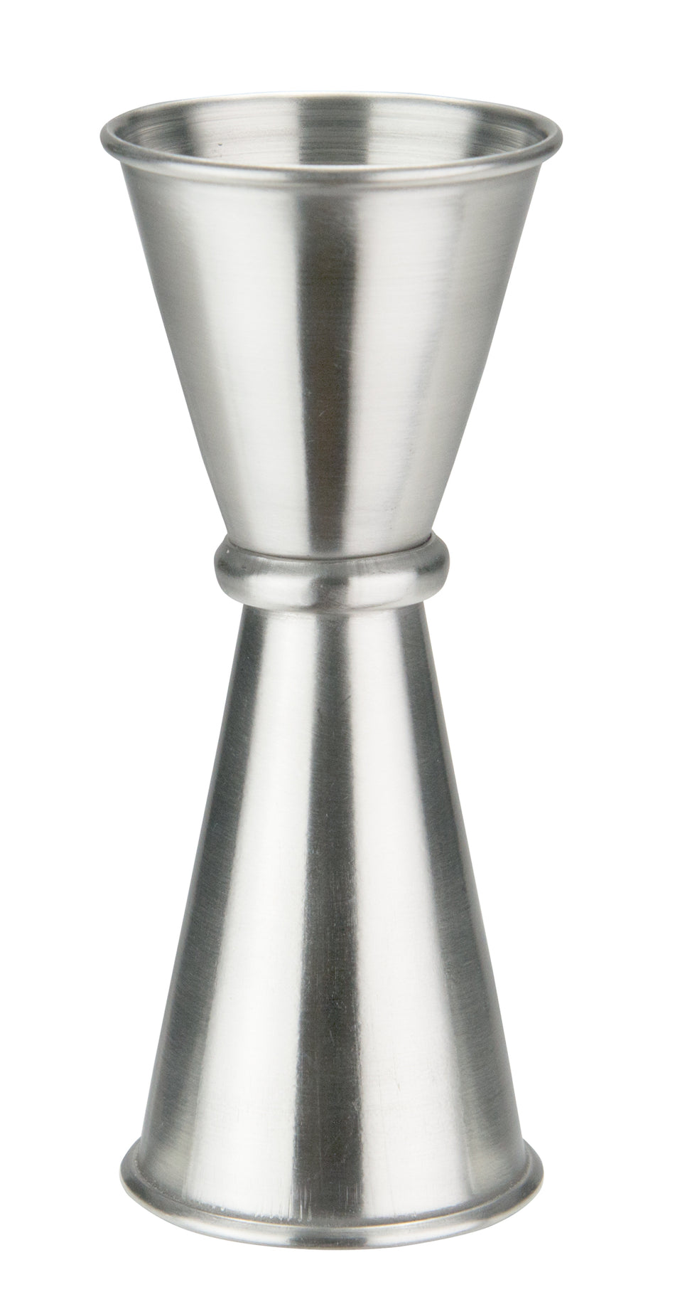 Winco J-8 1 oz Stainless Steel Jigger Rolled Rim for Accurate Pouring