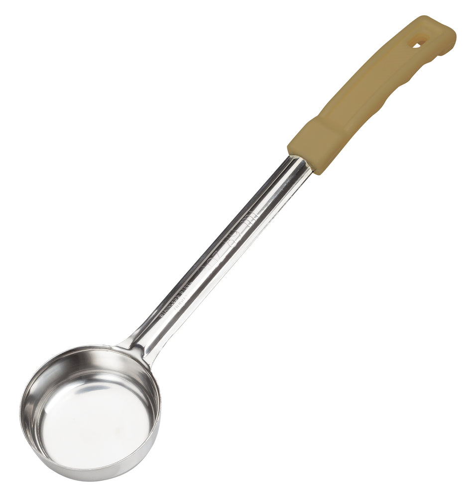 Winco FPSN-3 3 Oz Solid Food Portioner One-Piece Stainless Steel Beige Handle