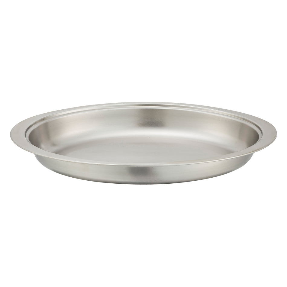 Winco 202-FP 6 Quarts Chafing Dish Pan Oval Stainless Steel with Durable Design