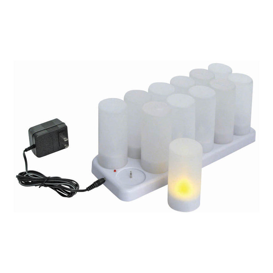 Winco CLR-12S Flameless Tealight Candle Set 1-1/2 Inch Diameter with 12 Tea Lights