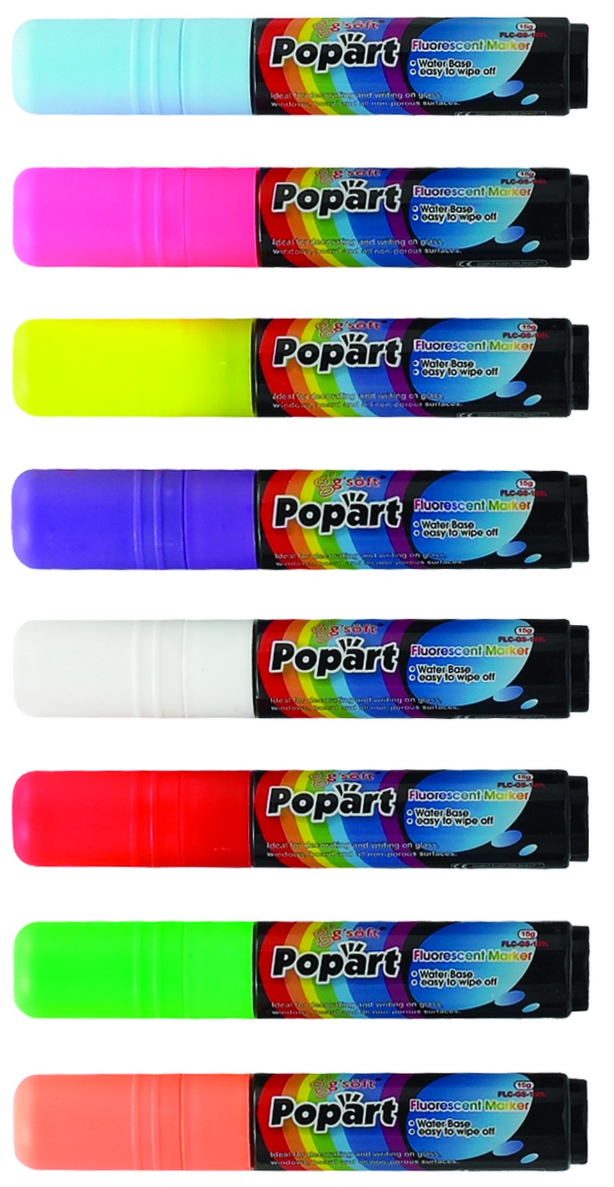 Winco MBPM-O 15g Neon Marker 1/16 Inch Chisel Tip Neon Orange