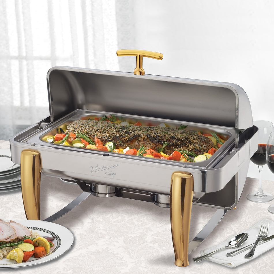 Winco 101-WP 8 Quart Stainless Steel Rectangular Chafer Water Pan