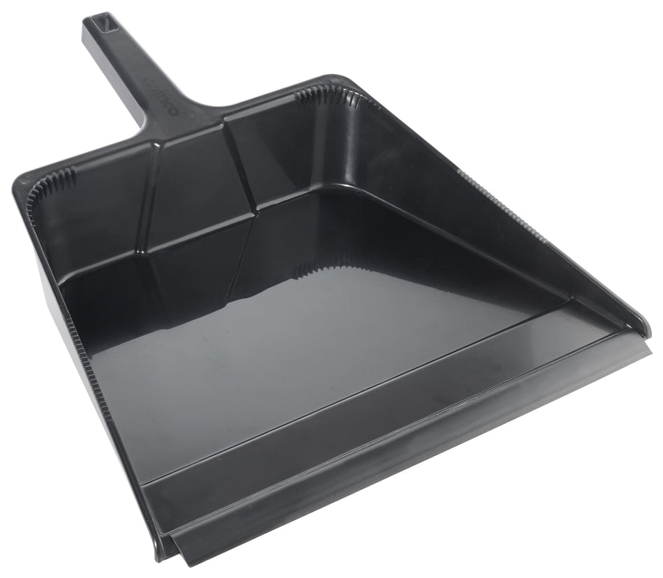 Winco DP-1618K 18 Inch Dust Pan Large Plastic Black with Durable Design
