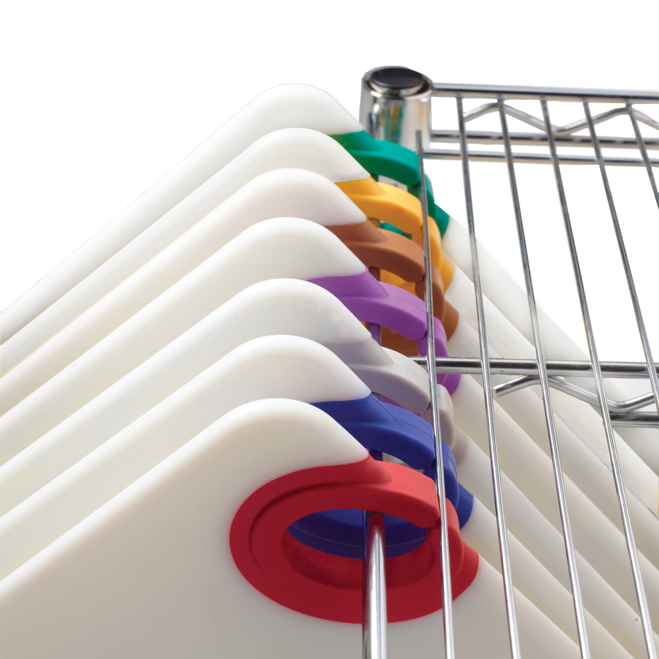 Winco CBN-1520BN 15 Inch Brown Rectangular Cutting Board with Rubber Grip Hook