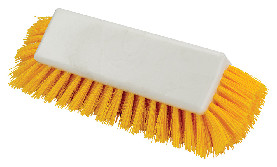 Winco BRF-12Y 12 Inch Floor Brush Head Only Multi-Surface PVC Yellow