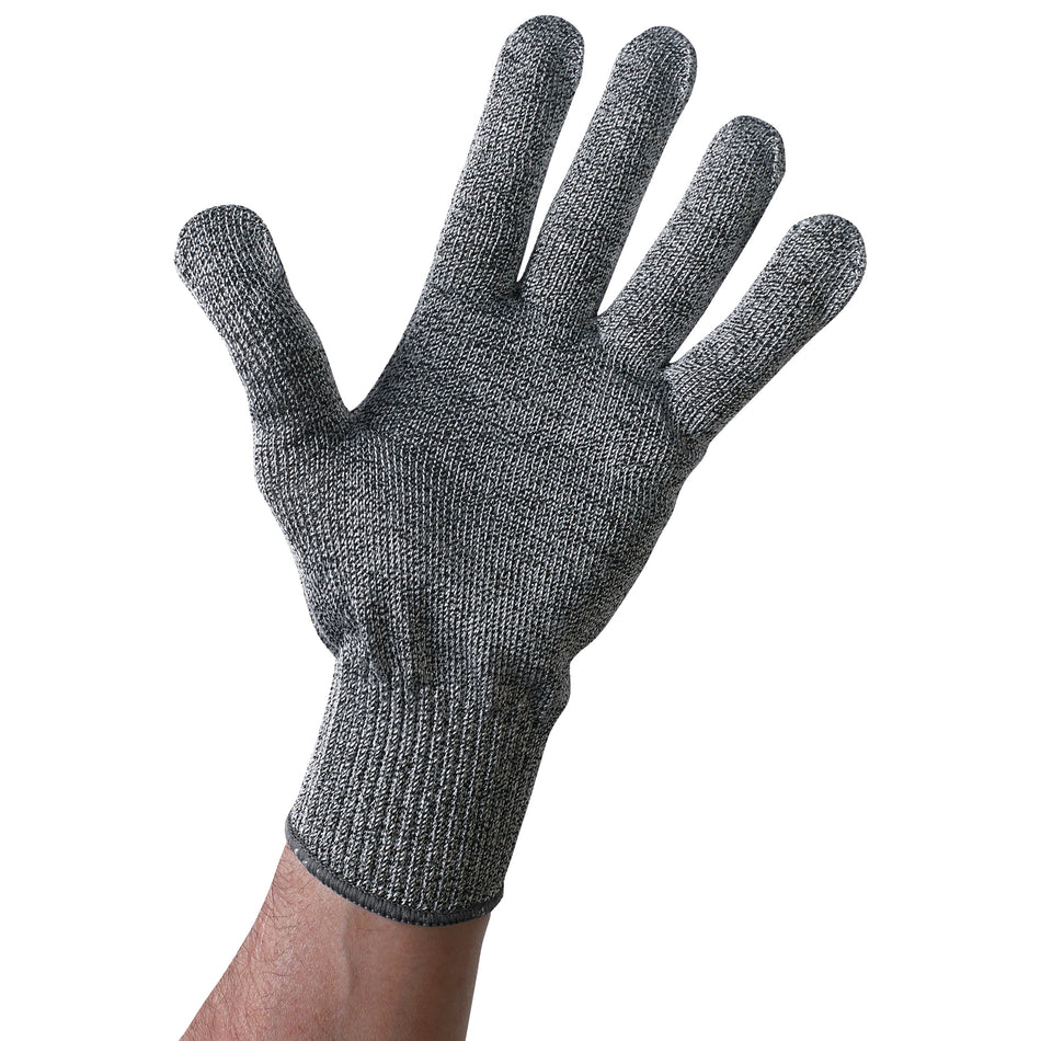 Winco GCRA-L Large Cut-Resistant Glove ANSI A5 Antimicrobial Gray