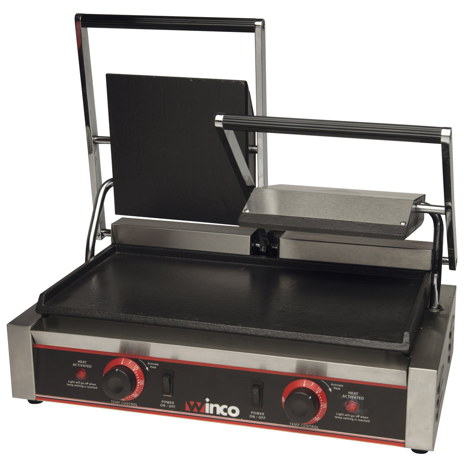Winco ESG-2 19 Inch Sandwich Grill Electric Countertop Cast Iron