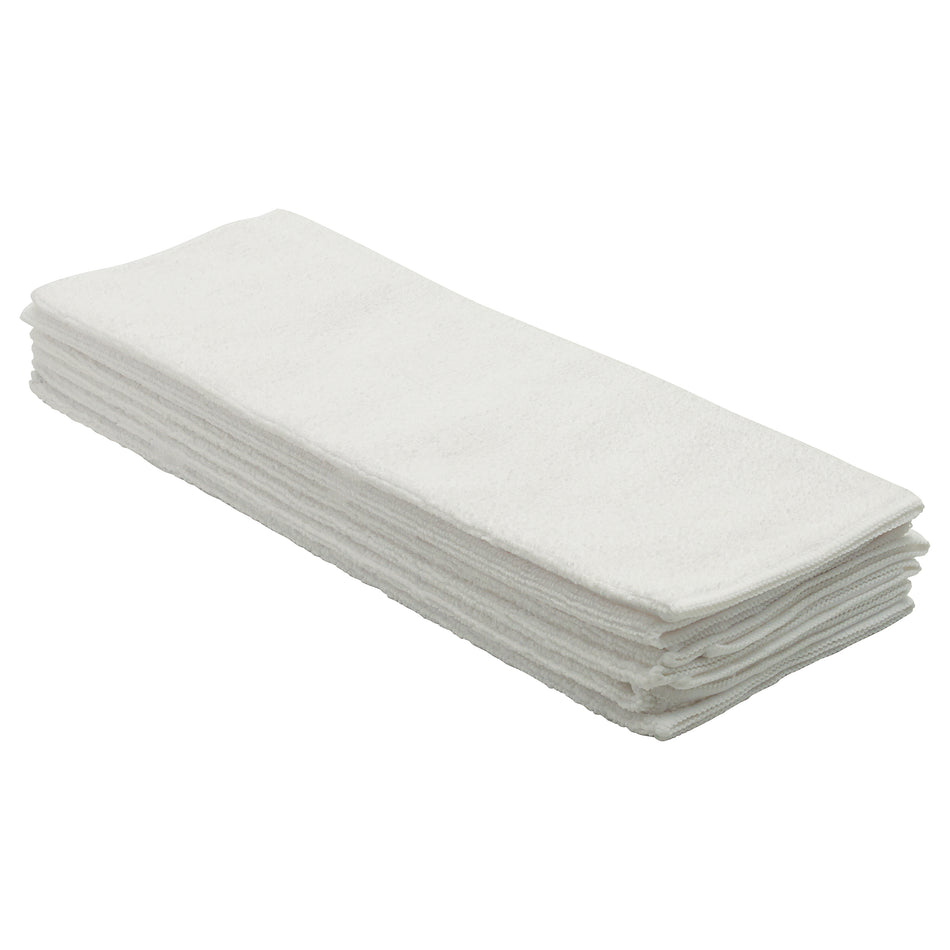 Winco BTM-16W 16 Inch Microfiber Towel Set White - 6 Packs