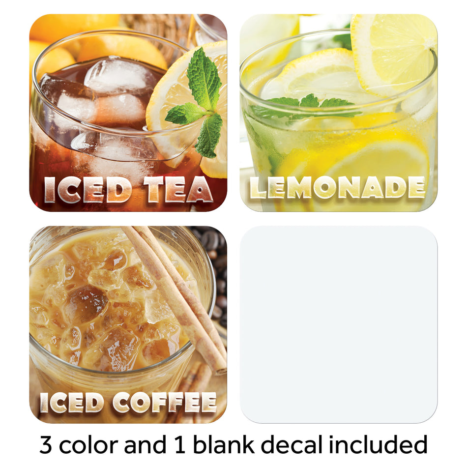 Winco SSBD-3 6-7/8 Inch 3 Gallon Iced Tea Dispenser Stainless Steel with Decals