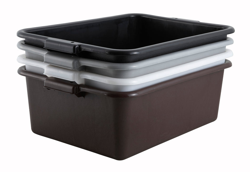 Winco PL-7B 21-1/2 Inch Brown Dish Box Polypropylene NSF Approved