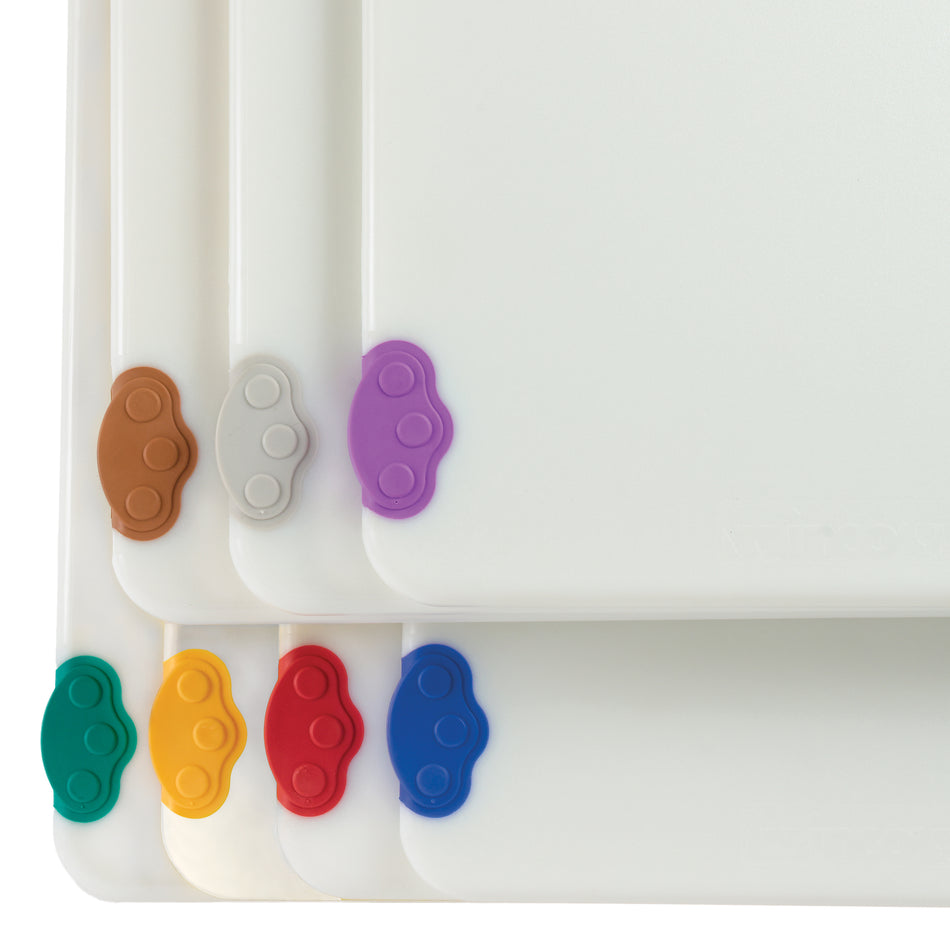 Winco CBN-1824WT 18 Inch Rectangular Cutting Board with Rubber Grip Hook White Co-polymer