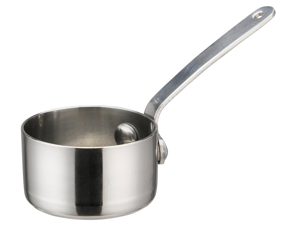 Winco DCWA-101S 2 Oz Miniature Sauce Pan Round Stainless Steel with Compact Design