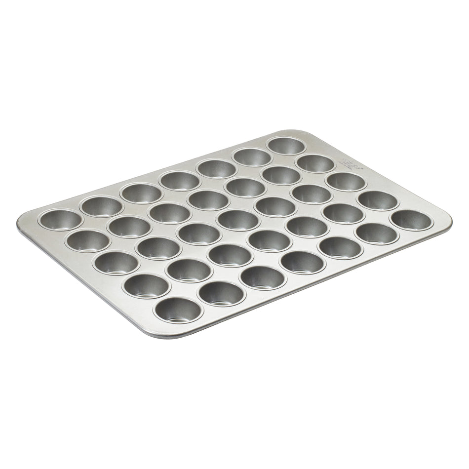 Winco HMF-35T 25 Inch Cupcake Pan 35 Cups 26 Gauge Aluminized Steel with Silicone Glaze