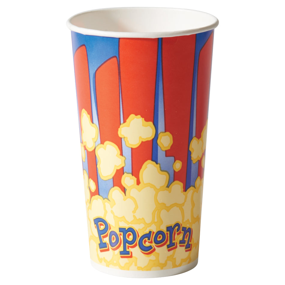 Winco 41432CS 32 Oz Benchmark Popcorn Tub with Secure Handle Pack of 500