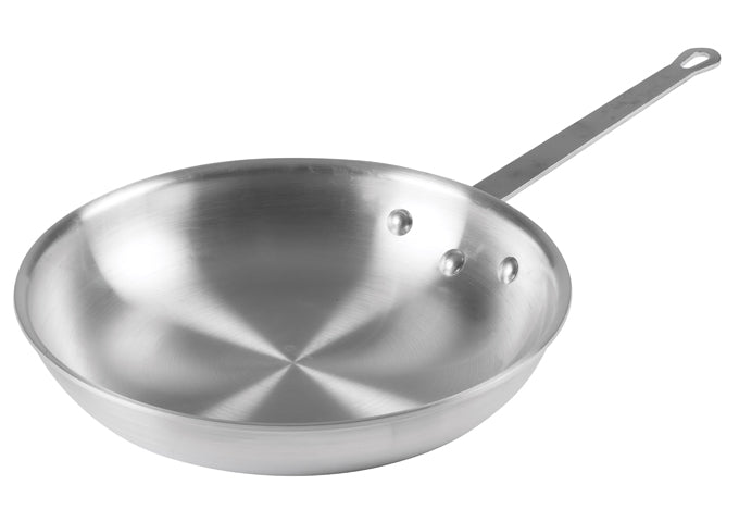 Winco AFP-12A 12 Inch Fry Pan Round Riveted Handle 3003 Aluminum Uncoated